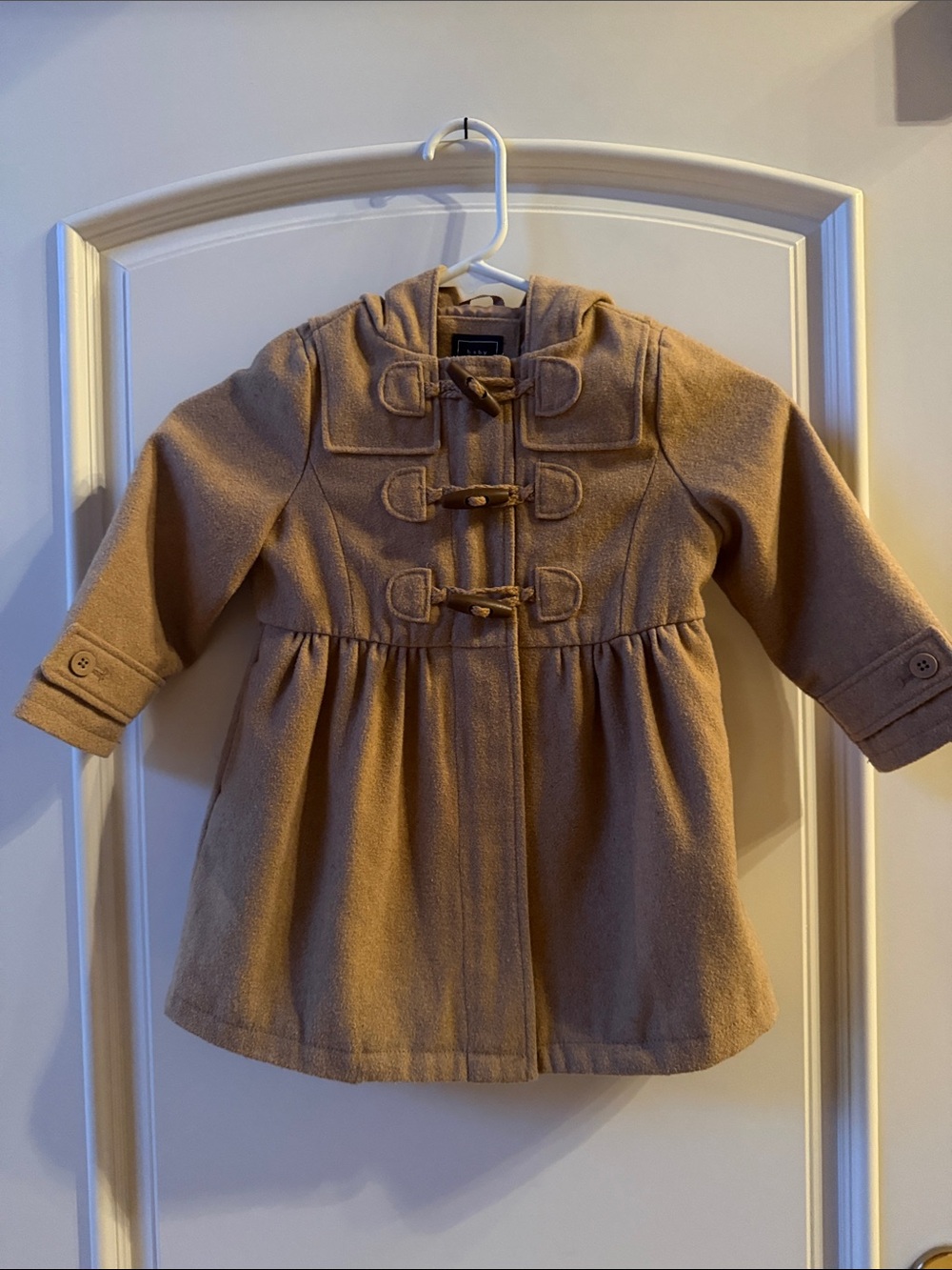 Baby Gap Girls' Toggle Pea Coat in Camel Tan 3